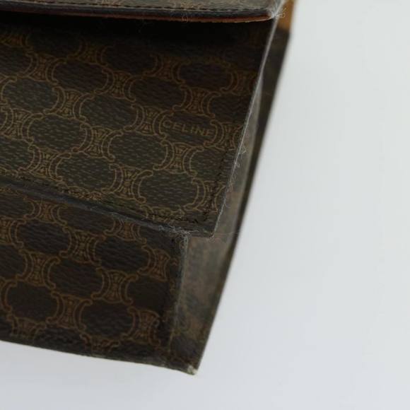 CELINE Macadam Canvas Hand Bag PVC 2way Brown Auth 66347 - Picture 15 of 16